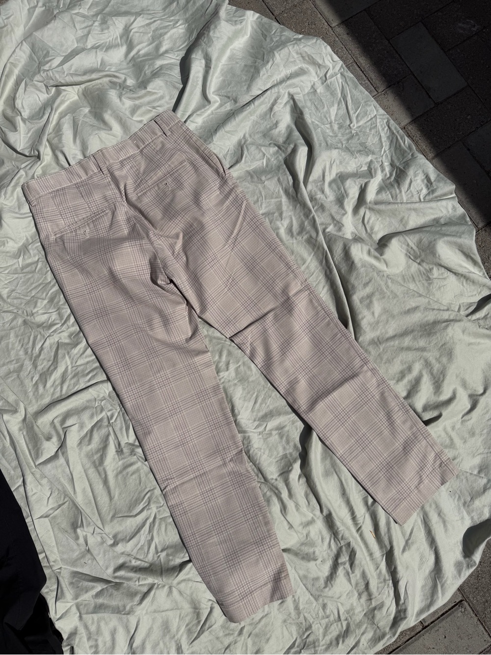 H&M Light Gray Plaid Men's Dress Pants